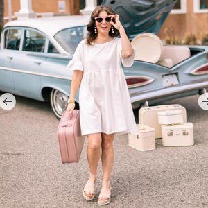 Jardines Domaine x Jillian Harris: Jilly Road Trip Dress in Wandering White